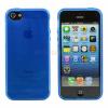 Силиконов калъф / гръб / TPU за Apple iPhone 5 / 5S - прозрачен / тъмно син