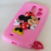 Силиконов калъф / гръб / TPU 3D за Samsung Galaxy S5 G900 - розов / Minnie Mouse