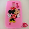 Силиконов калъф / гръб / TPU 3D за Samsung Galaxy S5 G900 - розов / Minnie Mouse