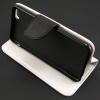 Кожен калъф Flip тефтер Mercury Fancy Diary със стойка за Apple iPhone 6 Plus 5.5" - бял с черно