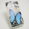 Силиконов калъф / гръб / TPU за Alcatel One Touch Pop D3 4035D - сив / синя пеперуда