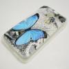 Силиконов калъф / гръб / TPU за Alcatel One Touch Pop D3 4035D - сив / синя пеперуда
