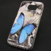 Силиконов калъф / гръб / TPU за Samsung Galaxy S7 G930 - сив / синя пеперуда