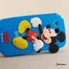 Силиконов калъф / гръб / TPU 3D за Samsung Galaxy S3 I9300 / Samsung SIII I9300 - Mickey Mouse син