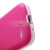 Силиконов калъф / гръб / ТПУ за Samsung Galaxy S4 mini i9190 / i9192 / i9195 - розов с бял кант