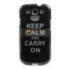 Силиконов калъф / гръб / TPU за Samsung Galaxy S3 i9300 / Samsung SIII i9300 - Keep Calm and Carry On / черен