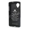 Силиконов калъф / гръб / TPU за LG Nexus 5 E980 - JELLY CASE Mercury / черен с брокат