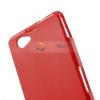 Силиконов калъф / гръб / TPU за Sony Xperia Z1 Compact - червен / матиран