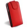 Кожен калъф тип тефтер за Sony Ericsson Xperia X10 mini pro flip червен