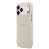 Оригинален кейс Guess Peony Hot Stamp MagSafe За iPhone 17 Pro Max - бежов