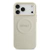 Оригинален кейс Guess Peony Hot Stamp MagSafe За iPhone 17 Pro Max - бежов
