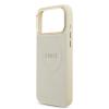 Оригинален кейс Guess Peony Hot Stamp MagSafe За iPhone 17 Pro Max - бежов