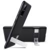 Луксозен силиконов калъф / гръб / ESR с метална стойка за Samsung Galaxy S20 Plus - черен / сребриста стойка
