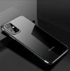 Луксозен силиконов калъф / гръб / TPU за Samsung Galaxy A71 - прозрачен / черен кант