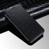 Луксозен кожен калъф Flip тефтер със стойка за Lenovo Moto E4 - черен