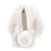 Луксозен силиконов калъф / гръб / TPU 3D с пух за Apple iPhone 7 Plus - бяло зайче / Bunny Case