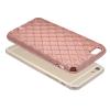 Силиконов калъф / гръб / TPU 3D за Apple iPhone 6 / iPhone 6S - розов с Rose Gold кант / ромб