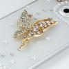 Луксозен твърд гръб с камъни 3D Luxury Diamond Bling Rhinestone за Samsung Galaxy S6 Edge G925 - прозрачен / Clear Butterfly 