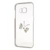 Луксозен твърд гръб X-FITTED Swarovski Diamond за Samsung Galaxy S7 G930 - прозрачен със сребрист кант / Crystal Royal Butte