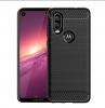 Силиконов калъф / гръб / TPU за Motorola One Vision - черен / carbon