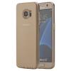 Луксозен силиконов калъф ROCK Slim Jacket Ultra Thin Case за Samsung Galaxy S7 G930 - прозрачен / златист