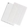 Кожен калъф за таблет със стойка и силиконов гръб за Apple iPad mini / iPad mini 2 / iPad mini 3 - бял