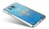 Луксозен твърд гръб / капак / BASEUS Royal Case Series за Samsung G850F Galaxy Alpha - прозрачен / сребърен кант