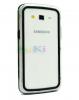 Силиконов бъмпер / Bumper / Samsung Galaxy Grand 2 G7106 / G7105 / G7102 - прозрачен с черен кант