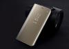 Луксозен калъф Clear View Cover с твърд гръб за Huawei P10 Lite - златист