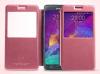 Луксозен калъф Flip тефтер S-View със стойка KALAIDENG Sun Series за Samsung Galaxy Note 4 N910 / Samsung Note 4 - розов