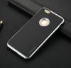 Луксозен силиконов гръб TPU MOTOMO Hybrid за Apple iPhone 7 - черен със сив кант