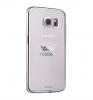 Луксозен твърд гръб с камъни X-Fitted Crown Swarovski за Samsung Galaxy S7 G930 - прозрачен / сребрист кант
