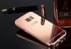 Луксозен алуминиев бъмпер с твърд гръб за Samsung Galaxy S7 G930 - огледален / Rose Gold