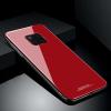 Луксозен стъклен твърд гръб за Huawei Mate 20 Pro - червен
