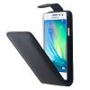 Кожен калъф Flip тефтер за Samsung Galaxy A3 - черен