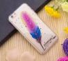 Силиконов калъф / гръб / TPU за Apple iPhone 6 / iPhone 6S - Plumage / червено перо