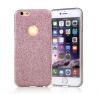 Луксозен силиконов калъф / гръб / TPU Mooke Glitter Shadow Case за Apple iPhone 6 / iPhone 6S - розов / брокат / 2in1