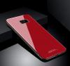 Луксозен стъклен твърд гръб за Samsung Galaxy J4 Plus 2018 - червен