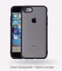Луксозен твърд гръб Rock Pure Series Ultra Thin Case за Apple iPhone 7 Plus - прозрачен / черен кант