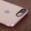 Луксозен твърд гръб Rock Pure Series Ultra Thin Case за Apple iPhone 7 Plus - прозрачен / розов