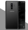 Луксозен силиконов калъф / гръб / TPU за Samsung Galaxy S9 Plus G965 - прозрачен / черен кант