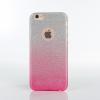 Луксозен ултра тънък силиконов калъф / гръб / TPU Ultra Thin FSHANG за Apple iPhone 7 - сребристо и розово / преливащ / брокат