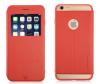 Луксозен калъф Flip тефтер със стойка S-View G-CASE Sense Series за Apple iPhone 6 Plus 5.5'' - червен