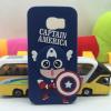 Силиконов калъф / гръб / TPU 3D за Samsung Galaxy S6 G920 - Captain America / син