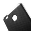 Силиконов калъф / гръб / TPU за Xiaomi RedMi 3S - черен / ромбове / сребрист кант
