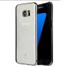 Луксозен твърд гръб Baseus Glitter Case за Samsung Galaxy S7 G930 / Samsung S7 - прозрачен / тъмно сив кант