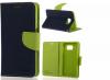 Калъф Flip тефтер Mercury GOOSPERY Fancy Diary със стойка за Samsung Galaxy S7 Edge+ / S7 Edge Plus - тъмно синьо и зелено