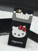 Силиконов калъф / гръб / TPU 3D Hello Kitty Series за Apple iPhone 6 / 6S - Cigarette / черен