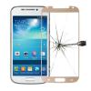 Стъклен скрийн протектор / Tempered Glass Protection Screen / за дисплей на Samsung Galaxy S4 I9500 / Samsung S4 I9505 / Samsung S4 i9515 - златен