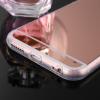 Луксозен силиконов калъф / гръб / TPU за Apple iPhone 6 / iPhone 6S - Rose Gold / огледален